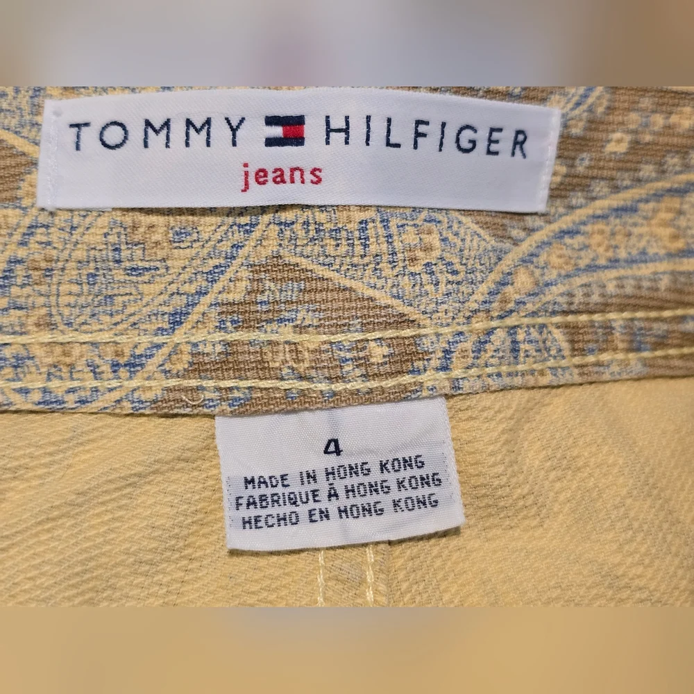 Vintage Women's Tommy Hilfiger Paisley Print Jeans Size 4 Brown, Blue & Tan - Picture 6 of 8
